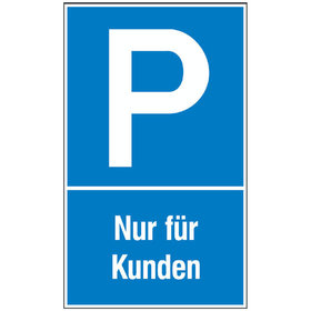 SafetyMarking® - Parkplatzschild "Nur für Kunden" Alu geprägt