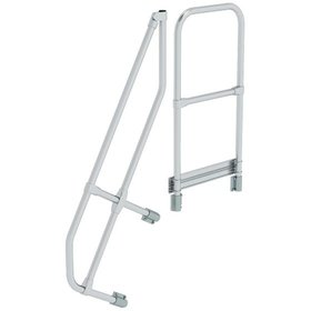 MUNK Günzburger Steigtechnik - Handlauf Aluminium für Treppe 60° mit Plattform Stufenanzahl 4