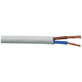 PVC-Schlauchleitung H03VV-F 2x0,75mm², 10m-Ring, weiß
