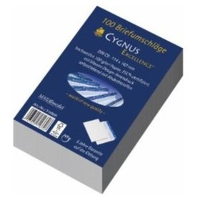CYGNUS - Briefumschläge, C6, hk, o.F., 100g/m², weiß, Pck=100St, Innendruck blau