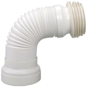 Airfit - WC-Anschluss-Rohr DN 98 - 120, 285 - 500mm, flexibel, weiß