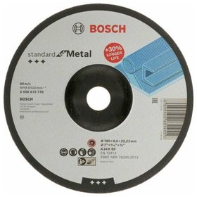 Bosch - Standard for Metal Schleifscheibe gekröpft, 180 mm (2608619778)