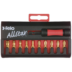 FELO - AllStar TiN Bit Box Holz, 11-teilig PZ, TX, BH