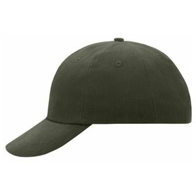 James & Nicholson - 6 Panel Cotton Cap MB6111, oliv, Einheitsgröße