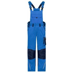 James & Nicholson - Workwear Latzhose Cordura® JN1833, königs-blau/navy-blau, Größe 25