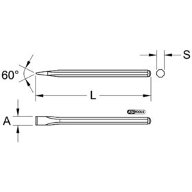 KSTOOLS® - Flachmeißel 10mm x 150mm