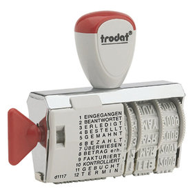 trodat® - Wortbandstempel Classic 1117 54340 8x7x2cm silber/lichtgrau/rot