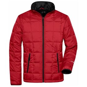 James & Nicholson - Herren Steppjacke Thinsulate JN1035, rot/schwarz, Größe M