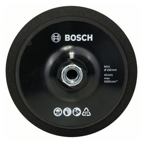 Bosch - Stützteller M 14, Durchmesser 150mm, mit Klett M 14 (2608612027)