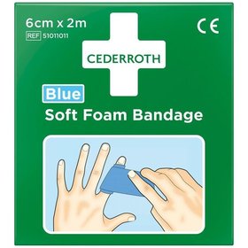 CEDERROTH - Schaumbandage blau 6cm x 2m, 1 Stück