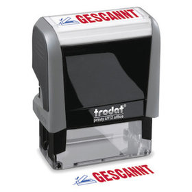 trodat® - Stempel Printy 'GESCANNT' Office 4.0, 6,3x3,5x7,8cm, grau/schwarz