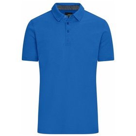 James & Nicholson - Herren Used Look Poloshirt JN712, königs-blau/navy-blau/weiß, Größe L