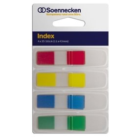 Soennecken - Haftstreifen Index Mini 5824 11x43mm 35Streifen 4er-Pack