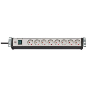 brennenstuhl® - Premium-Line Steckdosenleiste 8-fach - 19" ideal für Serverschränke, Schalter