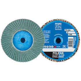 PFERD - COMBIDISC Zirkon Mini-POLIFAN CD Ø 75 mm Z80 für gehärteten Stahl