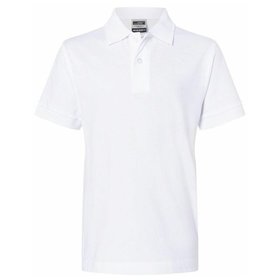 James & Nicholson - Kinder Poloshirt Classic JN070K, weiß, Größe XL