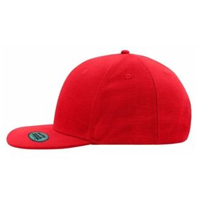 James & Nicholson - 6 Panel Flat Peak Cap MB6224, rot/grün, Einheitsgröße