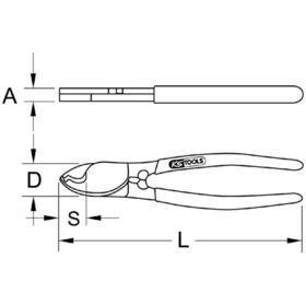 KSTOOLS® - Kabelschneider Ø10mm, 160mm