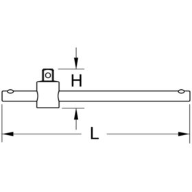 KSTOOLS® - EDELSTAHL 1/2" T-Griff mit Gleitstück