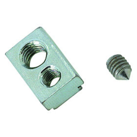 RIEGLER® - Gewindeplatte für die T-Nut, für Kompakt-/Normzylinder, M3/M4