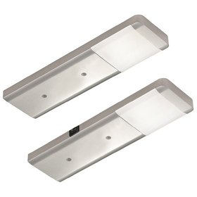 ELEKTRA - 2er-Set LED Leuchte FJONA 2x2,5W, Edelstahl-Optik, 4000K neutralweiß