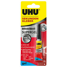 UHU® - Sekundenkleber blitzschnell Supergel, 3 g