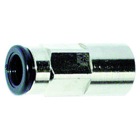 RIEGLER® - Gerade Aufschraubverschraubung »value line«, G 1/8" I, Messing vernickelt Ø6mm