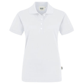 HAKRO - Damen Poloshirt Pima-Cotton 201, weiß, Größe M