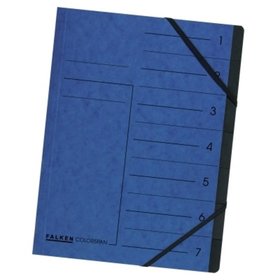 FALKEN - Ordnungsmappe 11288040 DIN A4 7 Fächer Karton blau