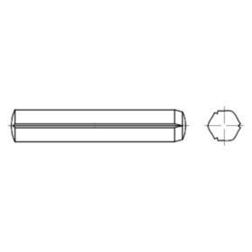 Zylinderkerbstift mit Fase DIN 1473 Edelstahl A1 1.4305 blank ø5 x 12mm