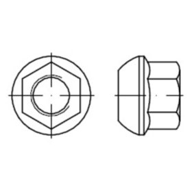 Kugelbundmuttern Form A, DIN74361 Stahl 8 blank AM14 x1,5 SW19