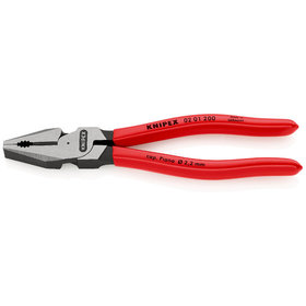 KNIPEX® - Kraft-Kombizange schwarz atramentiert, mit Kunststoff überzogen 200 mm 0201200