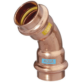 HS - Bogen V-Press Copper AQUAGAS 45°, I/I, 22 x 22mm