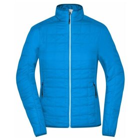 James & Nicholson - Damen Hybrid Jacke JN1115, kobalt-blau/silber, Größe XL