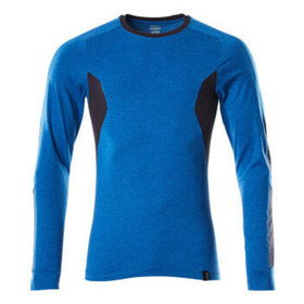 MASCOT® - T-Shirt ACCELERATE, Langarm Azurblau/Schwarzblau 18381-959-91010, Größe L ONE