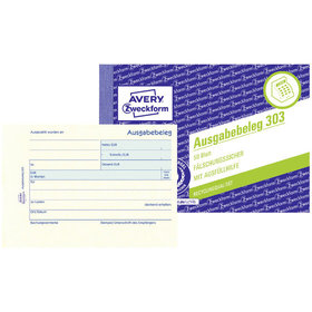AVERY™ Zweckform - 303 Ausgabebeleg mit Dokumentendruck, A6 quer, gelb, 50 Blatt