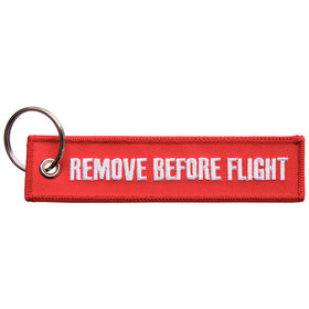 HALDER - Warnfahnen, gewebt, bestickt mit Schriftzug "Remove Before Flight" | 4217.B004