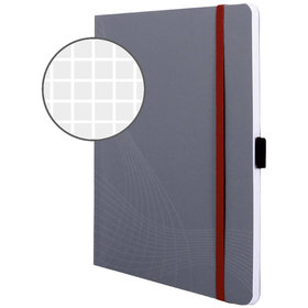 AVERY™ Zweckform - 7019 Softcover Notizbuch notizio, gebunden, kariert, A5, 90 g/m², 80 Blatt, grau