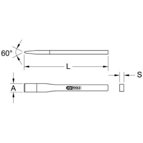 KSTOOLS® - Maurermeißel, 8-kant, 27x250mm