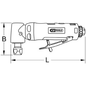 KSTOOLS® - Druckluft-Winkelstabschleifer SlimPOWER Mini, 19.000 U/min 515.5035