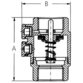 GEKA® - Zwischenventil mit Entleerungsschrauben, MS, 2 x IG G1.1/4", SB