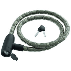 BASI - Panzerkabelschloss - Kabel aus gehärtetem Stahl, Vinylschlauch-Ummantelung, 18 x 1000 mm, 1 Stück, Modell: ZR 306
