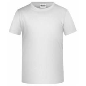 James & Nicholson - Jungen Basic T-Shirt 150g JN745, weiß, Größe L