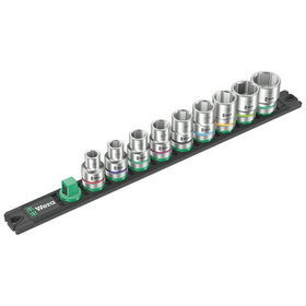 Wera® - Nuss-Magnetleiste C Imperial 1 Zyklop Steckschlüsseleinsatz-Satz, 1/2"-Antrieb, zöllig, 9-teilig