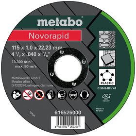 metabo® - Trennscheibe Novorapid 115 x 1,5 x 22,2mm Universal, gerade Ausführung