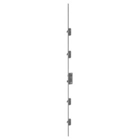 WINKHAUS - Mehrfachverriegelung hookLock M FG2077,ein-/zweiflügelig, Typ M4,Profilzylinder gelocht 92/8, Dornmaß 50, Flachstulp 20 x, silberfarbig, DH1.020