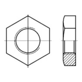 Rohrmuttern, DIN 431 Stahl 14H galvanisch verzinkt BG 1.1/2"