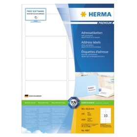 HERMA - Adressetikett Premium 4667 96 x 50,8mm weiß 1.000 Stück/Packung