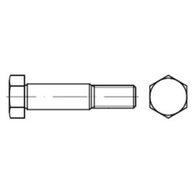 Sechskant-Paßschraube mit Gewindezapfen DIN 609 Stahl 8.8 M12 x 50mm SW18