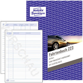 AVERY™ Zweckform - 223 Fahrtenbuch, für PKW, A5, 80 Seiten für 858 Fahrten